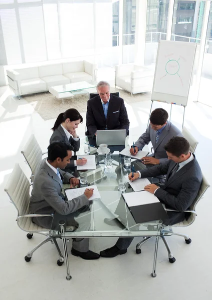 Multi-ethnic business team working together — Stock Photo, Image