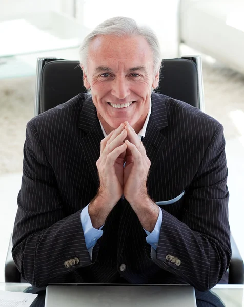 Portrait of a smiling senior businessman — Stock Photo, Image