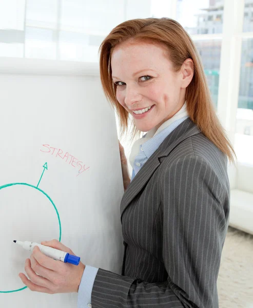Female manager at a presentation — Stock Photo, Image