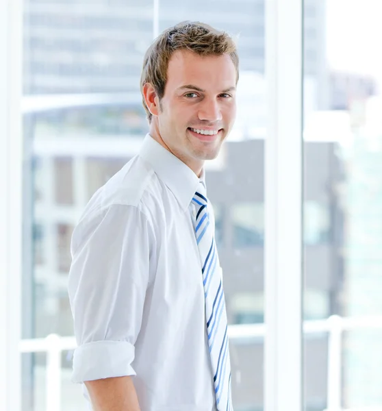 Portrait of an attractive businessman standing — Stock Photo, Image