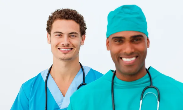 Portrait of two sexy doctors — Stock Photo, Image