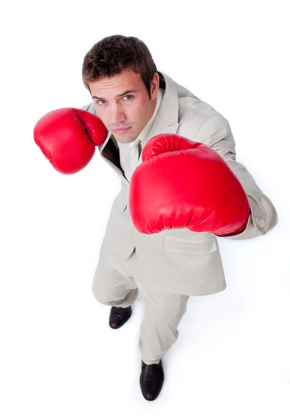 Charismatic businessman beating the competition — Stock Photo, Image