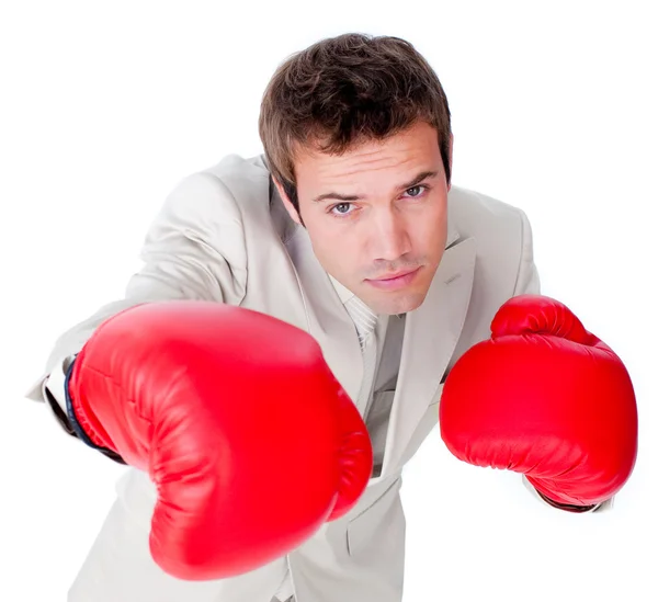 Competitive businessman beating the competition — Stock Photo, Image