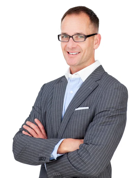 Middle aged businessman wearing glasses — Stock Photo, Image