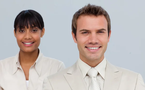 Attractive businessman with his colleague — Stock Photo, Image