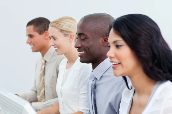 Presentation of a diverse business team at work — Stock Photo, Image
