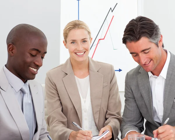 Portrait of a business team in a meeting — Stock Photo, Image