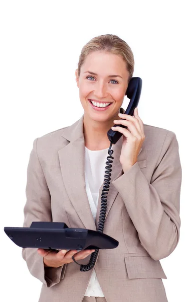 Mulher de negócios elegante no telefone — Fotografia de Stock