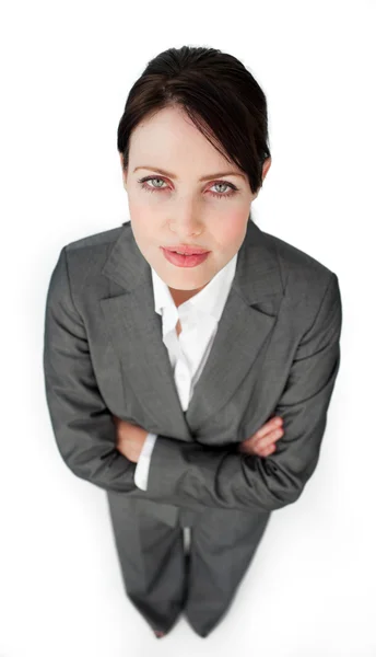 Portrait of a charismatic businesswoman with folded arms — Stock Photo, Image