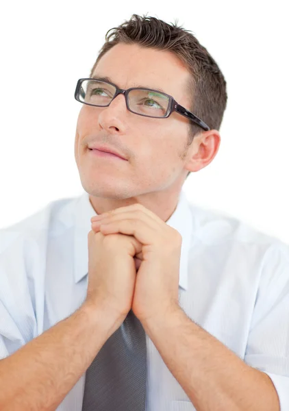 Retrato de um empresário atraente usando óculos — Fotografia de Stock