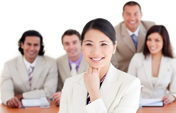 Charismatic Asian businesswoman in a meeting — Stock Photo, Image