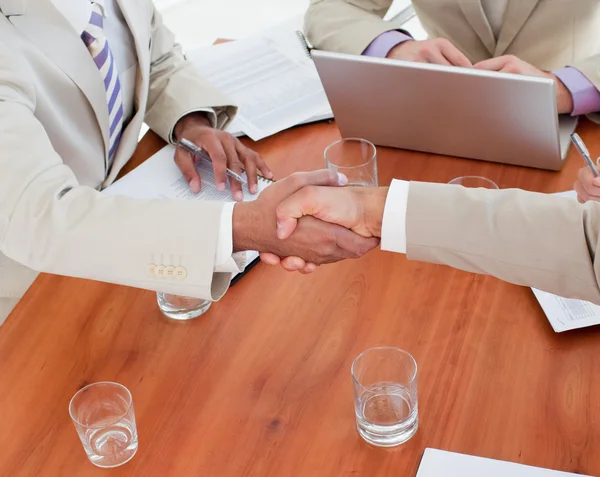 Close-up of Business shaking hands — Stock Photo, Image