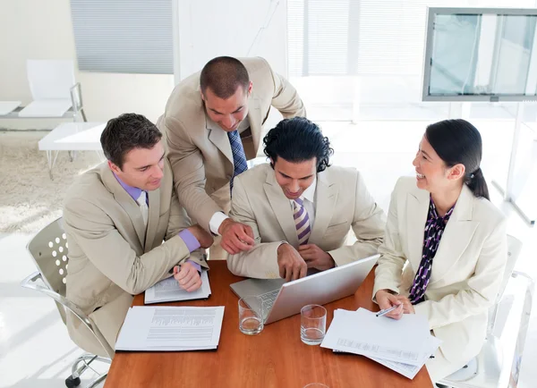 Ambitious business team having a brainstorming — Stock Photo, Image
