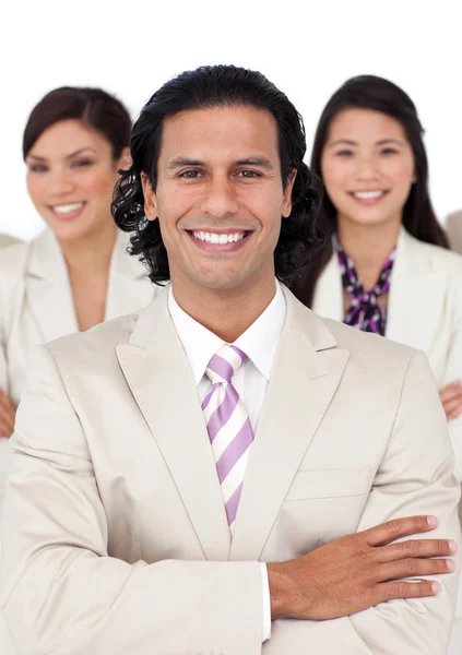 Portrait of a manager and his team — Stock Photo, Image