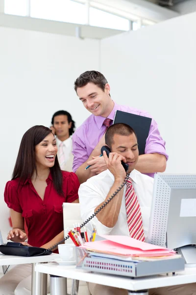 Portrait of a diverse business team working together — Stock Photo, Image