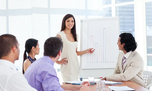 Confident businesswoman doing a presentation — Stock Photo, Image