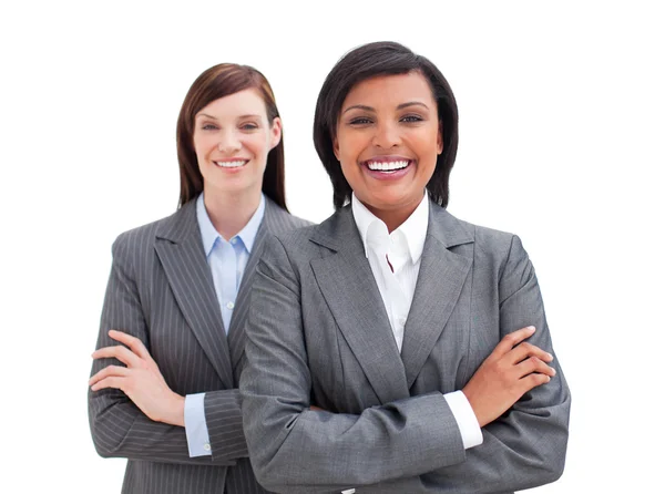 Närbild av två affärskvinnor — Stockfoto