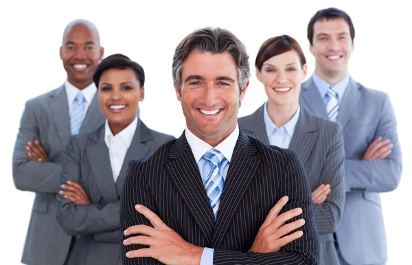 Portrait of competitive business team — Stock Photo, Image