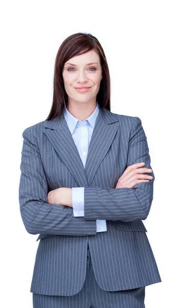 Portrait of an attractive businesswoman smiling at the camera — Stock Photo, Image