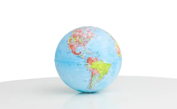 Close-up de um globo terrestre — Fotografia de Stock