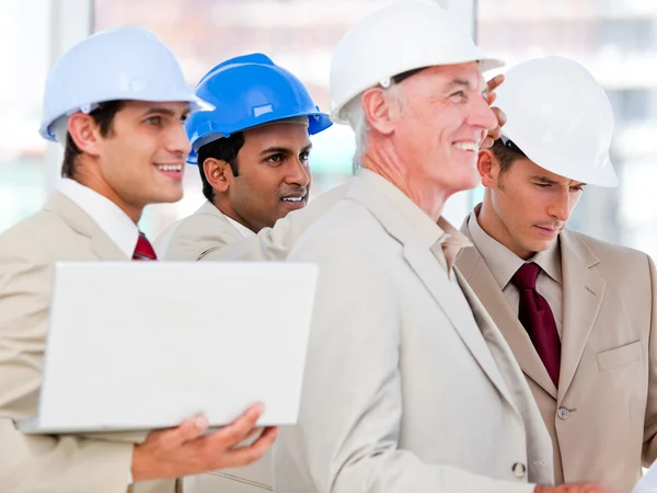 Condifent architect team working on a building project — Stock Photo, Image