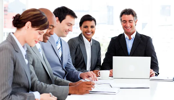 Multi-ethnic business group discussing a new strategy Royalty Free Stock Images