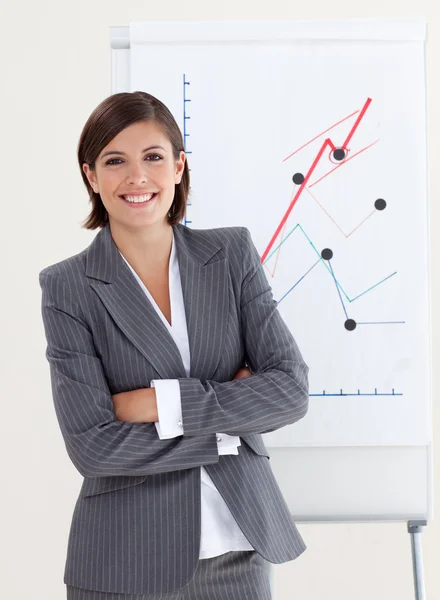 Confident businesswoman with folded arms — Stock Photo, Image