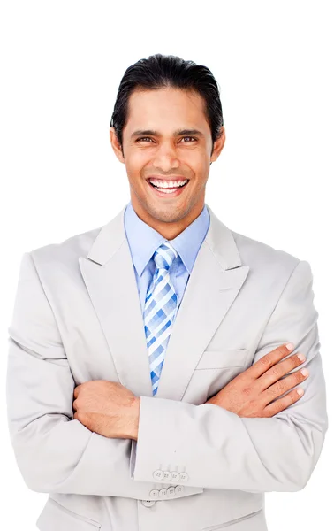 Attractive businessman with folded arms — Stock Photo, Image