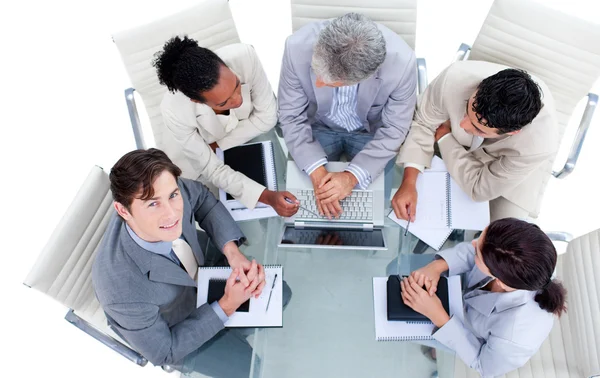 Charismatic international business in a meeting — Stock Photo, Image