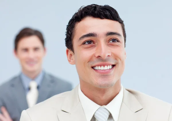 Confident business standing in a row — Stock Photo, Image