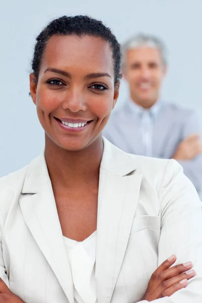 Charismatic business partners standing — Stock Photo, Image