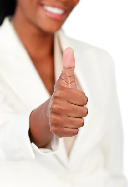 Focus on a thumb up — Stock Photo, Image