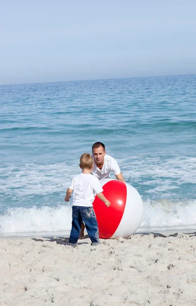 Cheerful Father and his son having fun — Stock Photo, Image