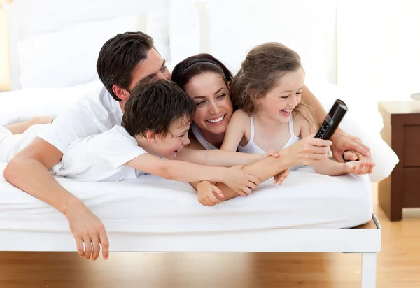 Lively family having fun — Stock Photo, Image