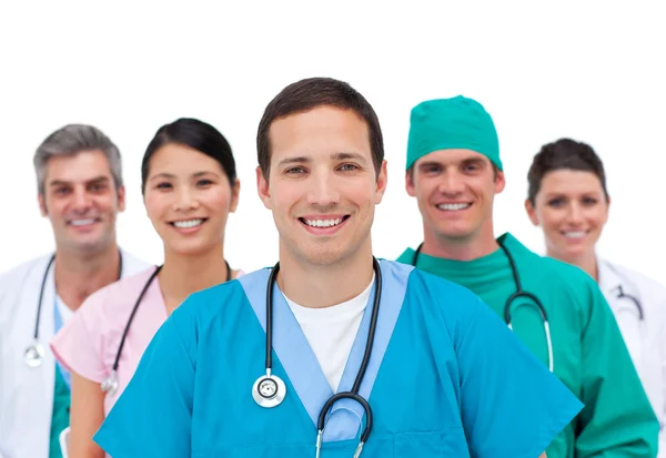 Team medico sorridente — Foto Stock