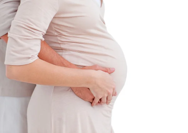 Primo piano di una donna incinta — Foto Stock