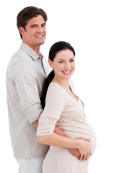 Jolly pareja esperando un bebé —  Fotos de Stock