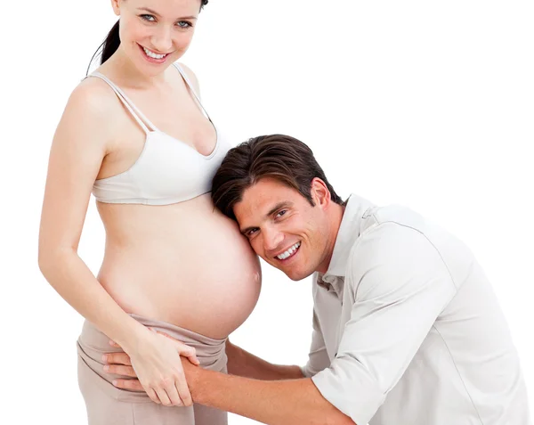 Urocza para spodziewa się dziecka — Zdjęcie stockowe