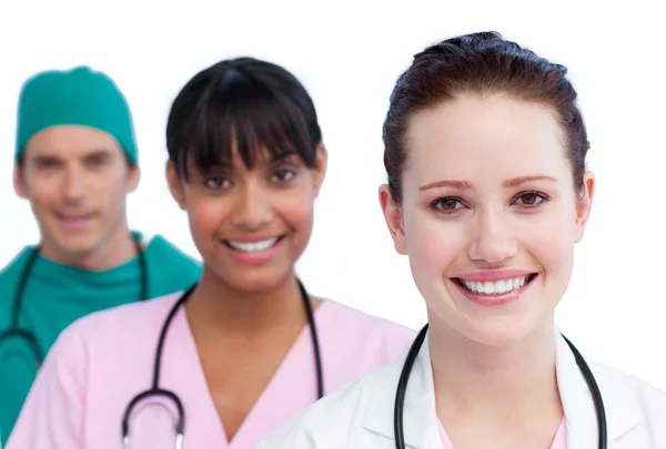 Presentation of a multi-cultural medical team — Stock Photo, Image