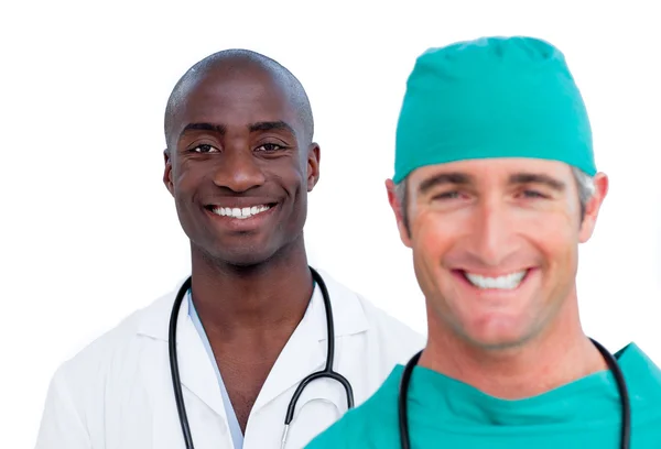 Zbliżenie: dwóch lekarzy mężczyzn — Zdjęcie stockowe