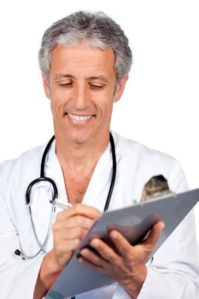 Doctor writting documents — Stock Photo, Image