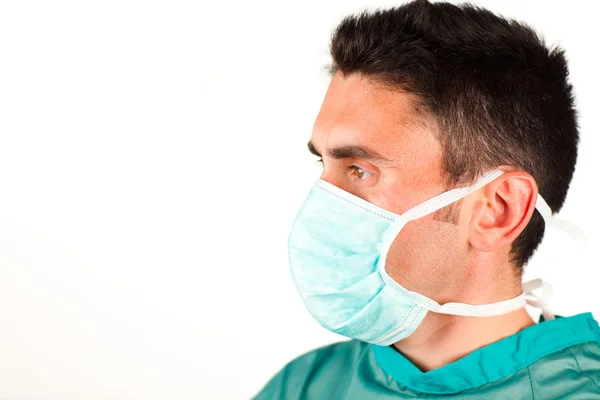 Surgeon profile with a mask — Stock Photo, Image