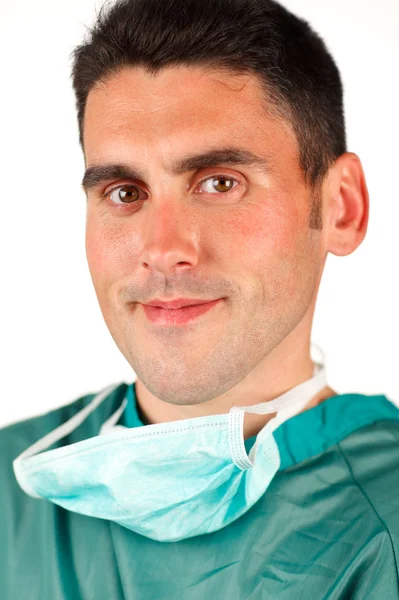 Surgeon smiling after an operation — Stock Photo, Image