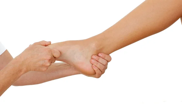 Zbliżenie kobiety o masażu stóp — Zdjęcie stockowe