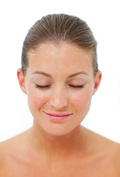 Relaxed woman after having a spa treatment — Stock Photo, Image
