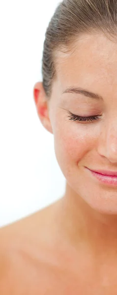 Mulher sorridente depois de ter um tratamento de spa — Fotografia de Stock