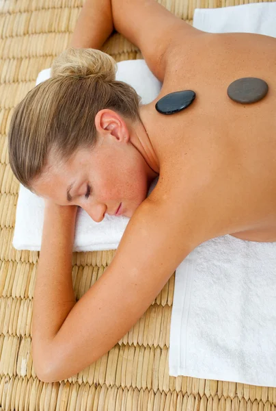 Close-up of woman getting spa treatment — Stock Photo, Image