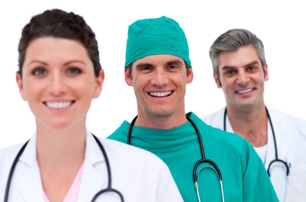 Porträtt av en leende medicinska team — Stockfoto