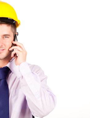 Construction woker smiling clipart