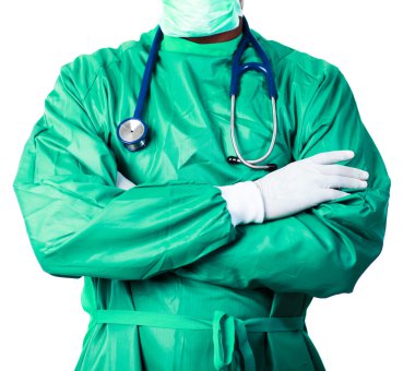 Surgeon before going into surgery clipart
